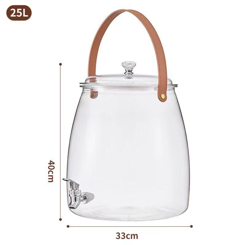 Anmu High Borosilicate Glass Cold Water Pitcher with Faucet