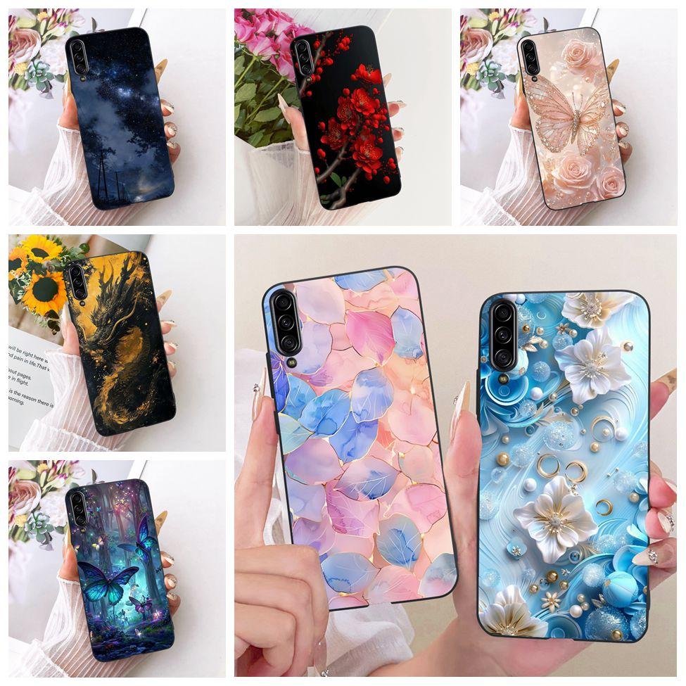 Pour Samsung Galaxy A90 5G Coque Silicone Mignon Mode Fleurs Peinte Drôle Coquille Pour Samsung A90 5G SM-A908B SM-A908N SM-A9080