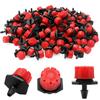 200 Adjustable 360° Micro-irrigation Drippers (red) – 1/4" Connector for 4/7 Mm Tube, Self-cleaning