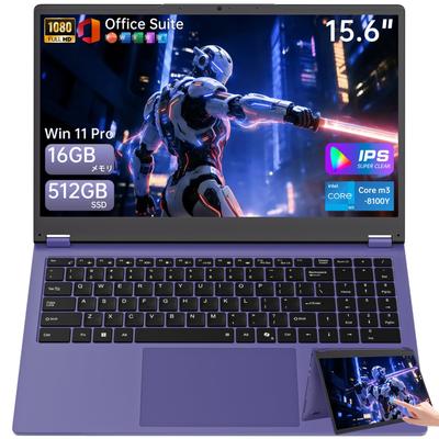 Laptop met 16 GB RAM en 512 GB Core m3 8100Y Windows 11 en Office Kenmerken Een draaibare yoga FHD IPS Bluetooth USB en een Engels Ideaal voor online