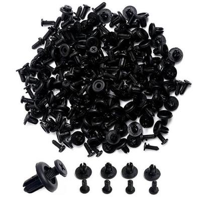100x Hole Universal Plastic Rivets 8mm Car Auto Fastener Bumper Push Pin Clips @