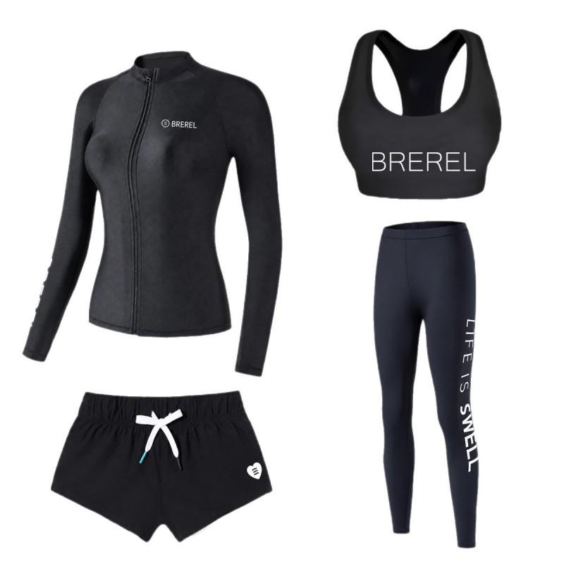 Dames Sneldrogende UV-Bescherming Rash Guard Set Lange Mouwen Top Broek Surfen Duiken Snorkelen