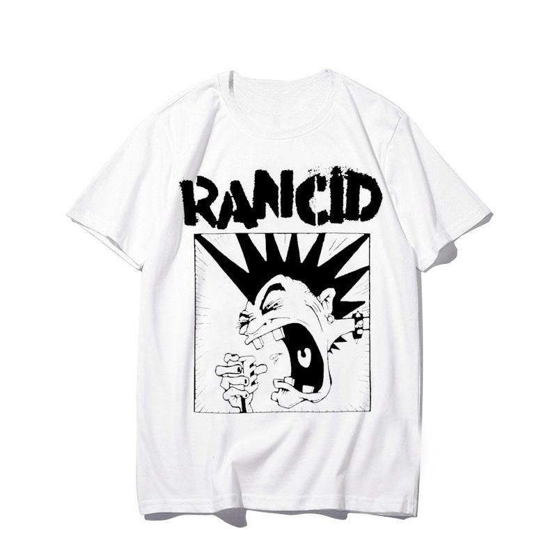 

Rancid Bands West Coast High Street Oversize Trendy Pure Cotton Printed Tshirt for Unisex and Women with Bold Patterns 4XL