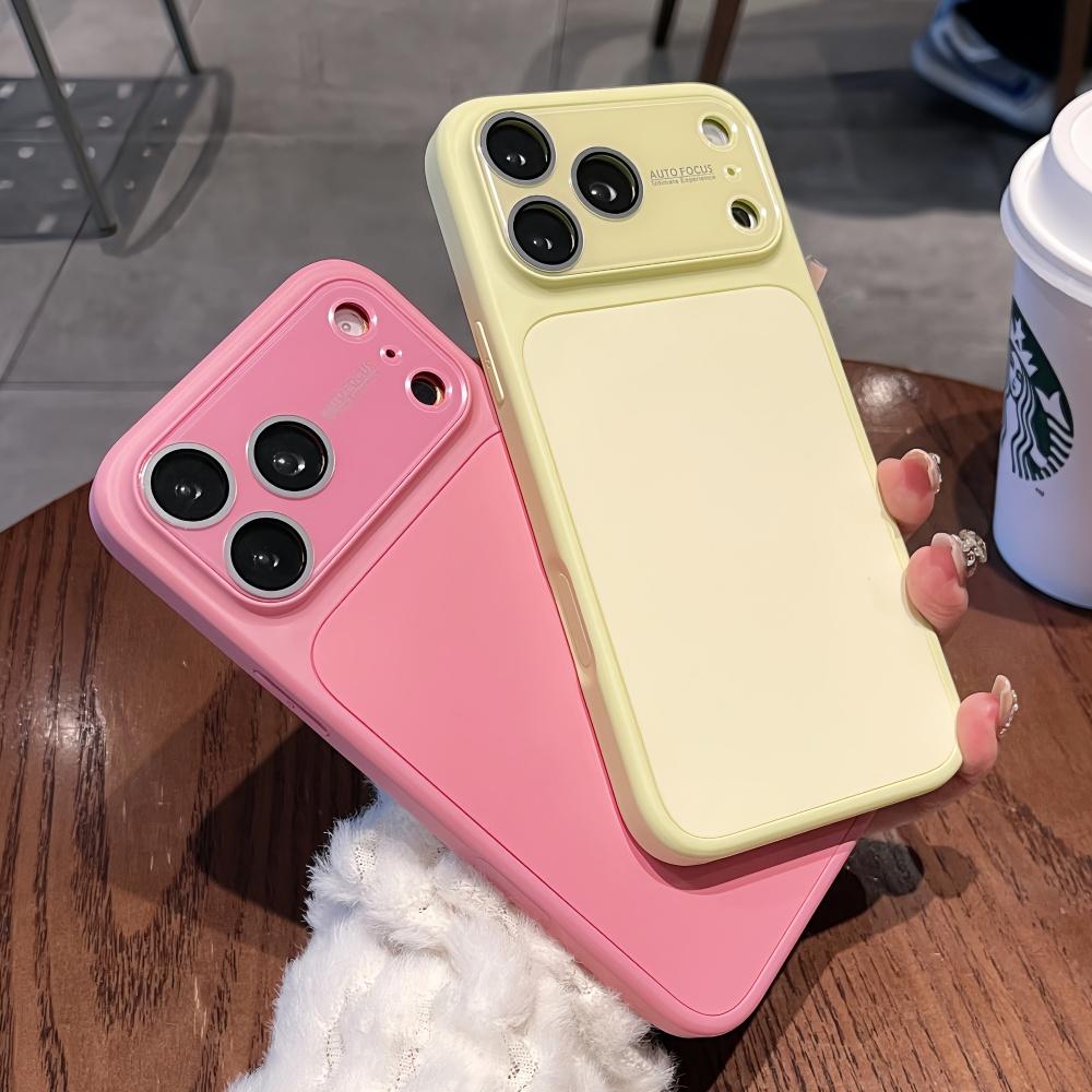 Macaron Color Liquid Silicone Case for iPhone 17 Pro 16 17 15 13 14 12 Pro Max Coque Camera Protector Large Window Matte Cover