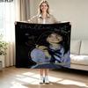1PC Billie Eilish Custom Name Patterned Flannel Blanket Suitable For All Seasons for Home Decor Warmth and Comfort Gifts Holiday Present