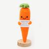 Hand-Woven Positive Energy Potato Funny Vegetables And Fruits Emotion Expression Pendant Pocket Hug Knitting Ornaments With Card