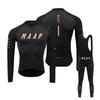 Mens Thermal Long Sleeve Cycling Jersey Fleece Set Road Mountain Biking Wear