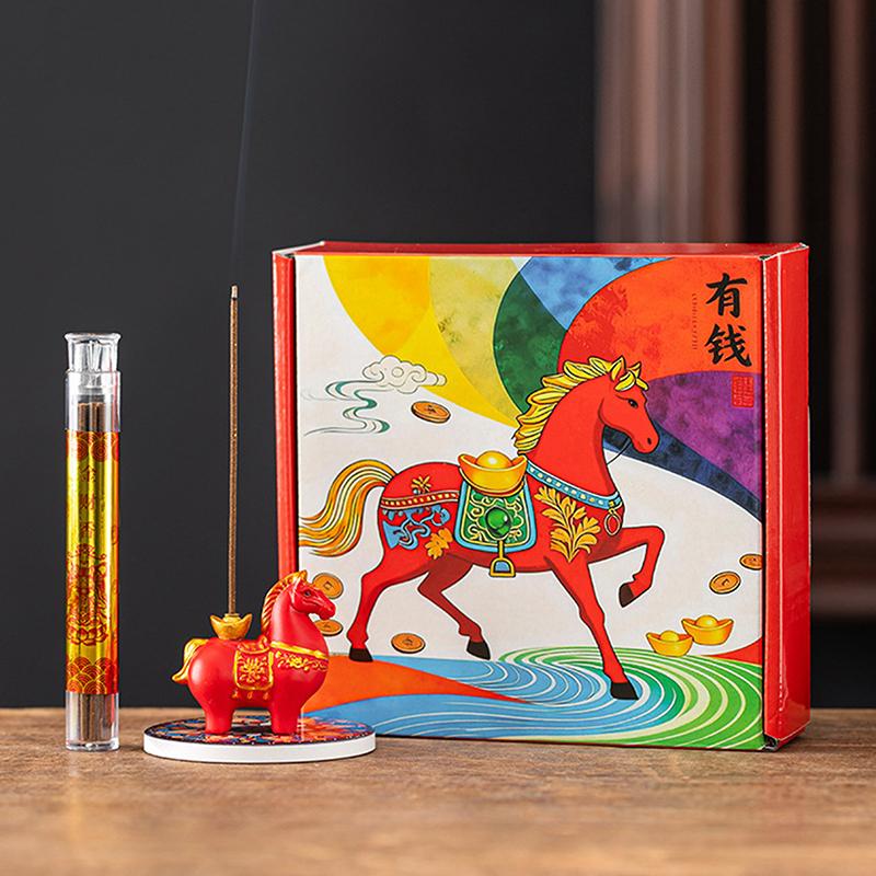 Resin/Ceramic Material Chinese  Year Zodiac Pony Incense Burner Ornamental Creative Incense Stick Holder 2026 Horse Year