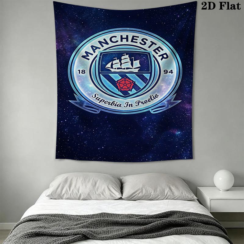 Manchester Football Club Crest Threepiece Set 1 Duvet Cover 2 Pillowcase Without Core Soft And Comfortable Bedding Set