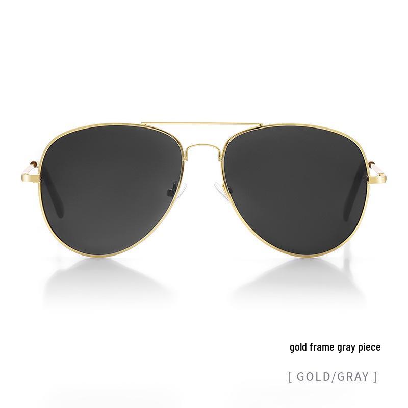 In-Stock Unisex Pilot 3026 Metal Aviator Sunglasses with Aluminum Frame and Spring Legs