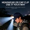 Mini Headlamp Rechargeable Running Light Clip On Mini Flashlight Portable Clothes Clip Light Headband Flashlight for Outdoor