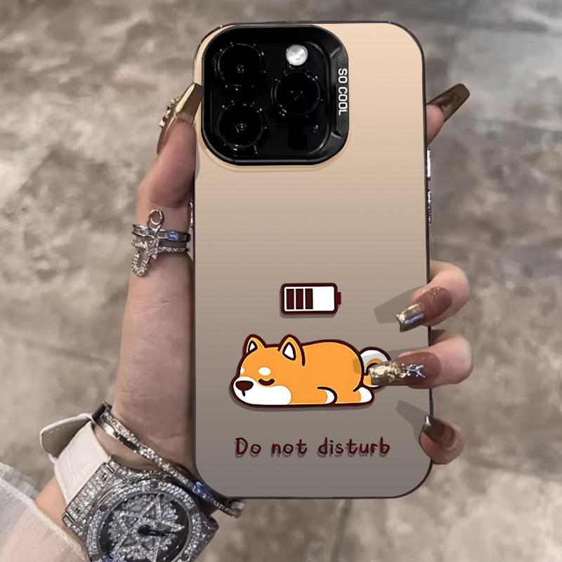 Rechargeable corgi pattern mobile phone case suitable for iPhone 17 16 15 14 13 12 11 Pro/ Max /Plus anti-fall and shockproof