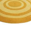 Tapis en coton effet cordage bi-colore jaune diam.70