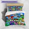 3pcs Duvet Cover Set (1*Duvet Cover + 2*Pillowcase, Without Core), Custom Name Sprunki Game Pattern Bedding Set, Home Bedroom Decor Gift