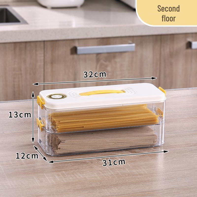 Scatola Quadrata Ermetica in Plastica per Conservare Noodles con Coperchio per Cucina e Frigo