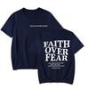 Faith Over Fear Christian T-shirts for Men Women Teen Boy Girl Summer Clothes Trendy Gift for Christian Faith Merch T-shirt Tops