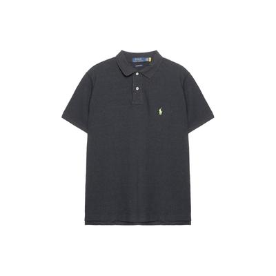 Polo SS23 Jednolity Kolor Haftowane Logo Koszulka Polo z Krótkim Rękawem Męskie topy Północny Czarny 710794276-057