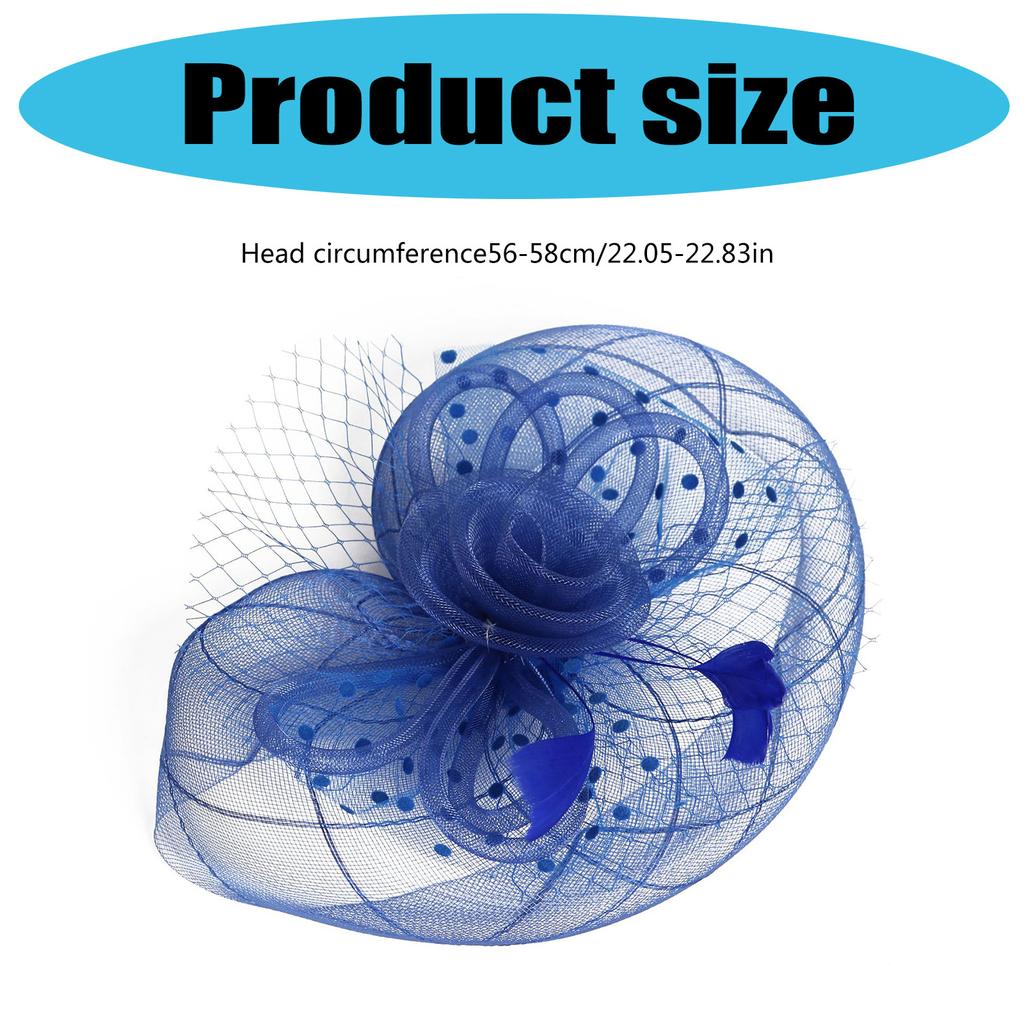 Elegant Mesh Fascinator Hat With Feathered And Flower Nonslip Headband For Women TeaParty and Masquerades Event Wear