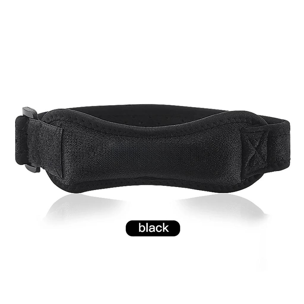 Unisex Verstellbare Eva Weichpolster Knieschlaufe Patellasehnen-Schutz Kompressionsbandage für Laufen Radfahren Fitnessstudio Sport Knieunterstützung