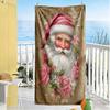 Christmas Beach Towel High Absorbency & Quick-Dry Comfortable Lightweight Portable for Swimming,Beach,Camping, Travel, Beach Accessories,Gym