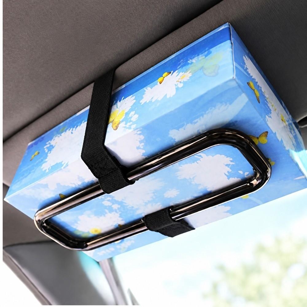 Elastic Rope Sun Visor Tissue Holder Hanging Hanging Tissue Box Portable Car Tissue Rack  Sun Visor