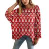 XY-LK01-Pullover hollow blouse 3D printed sweater spring and summer new