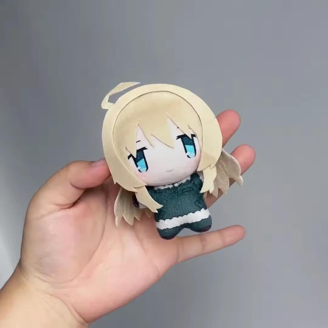 10cm Anime Mädchen's Last Tour Chito Yuuri Cosplay Plüschpuppe Cartoon Figur Modell Plüschtier Rucksack Dekor Anhänger Fans Weihnachten Geschenke gray