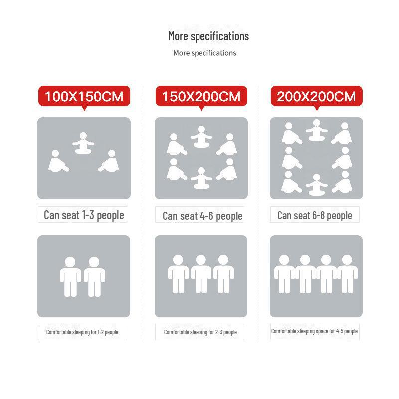 Vanntett bærbar utendørs piknikmatte - tykk, ikke-vevd for park, vårutflukter, camping og teltbruk