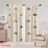 Set Of 2 Flat Printing Scene Curtains Cute Cars Wallpaper Polyester Without Electricity Party Decorations Holiday Portraits Curtain