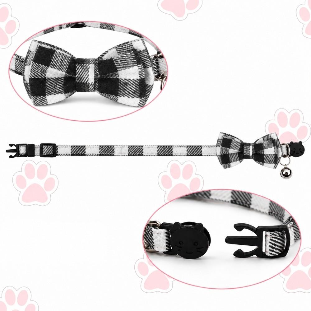 Plaid Cat Collar Bowknot Bowtie Collar Cute Kitten Collar Kitty