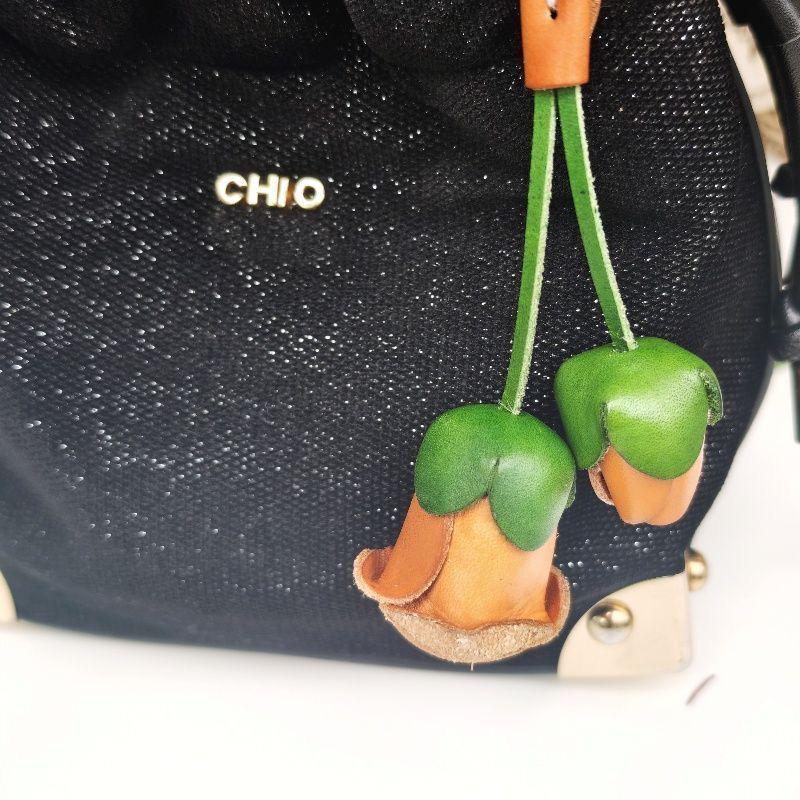 Plüsch Leder Tasche Anhänger Blume Kugel Anhänger Luxus Mode Hochwertig Litschi Blume Auto Anhänger Dekoration Taschen Zubehör