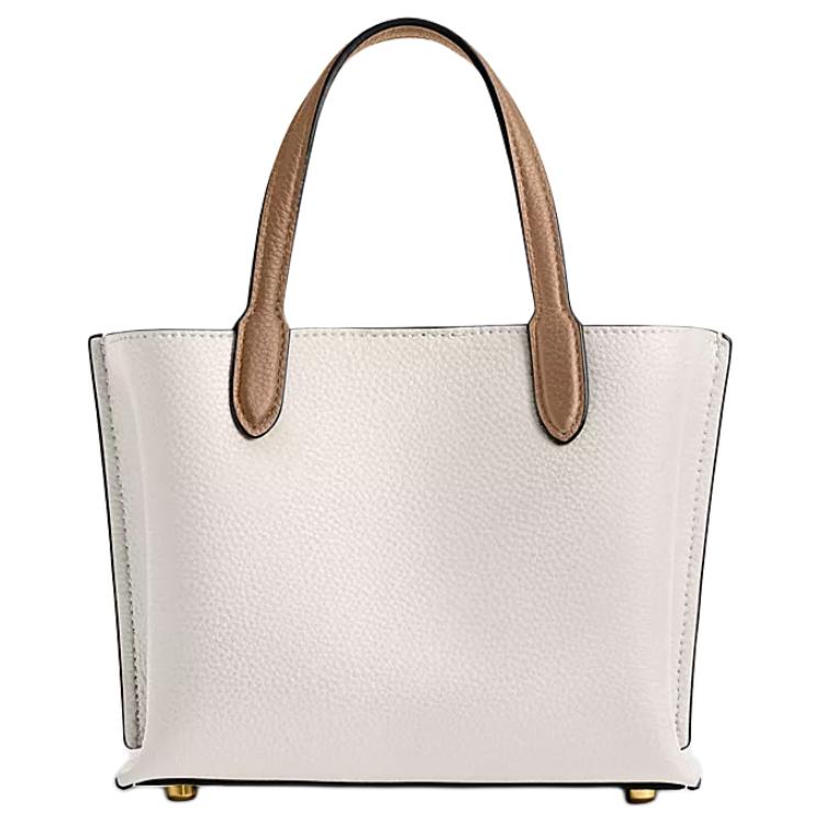COACH Willow Pebbled Leather One Shoulder Crossbody Tote Bag, Shopping Bag, Handbag Small Women's Light Pink CW549-B4CAH