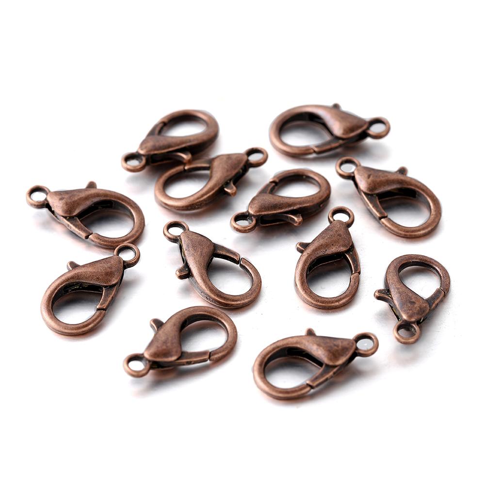 100pcs/lot Lobster Clasps For Bracelets Necklaces DIY Hooks Chain Closure Accessories For Jewelry Making Findings