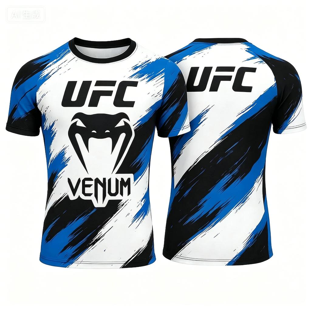 Hot Summer Selling UFC Boxing Fighting Competition Men's T-shirt Fashion Quick Drying Casual Breathable O-neck Short Sleeve Tops