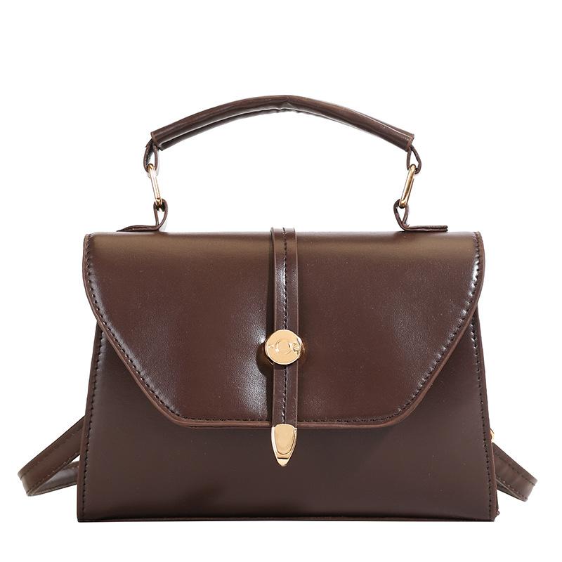 Retro fashion simple temperament small bag women's 2025 early spring new versatile ins messenger bag small square bag women's bag