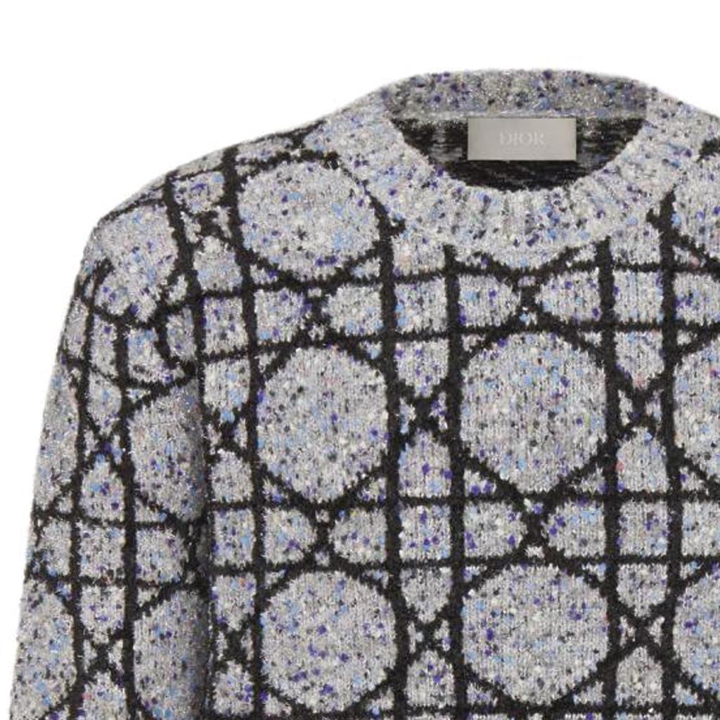 DIOR Knitwear Men's Gray Crew Neck Moderate 483M643AT804-C889