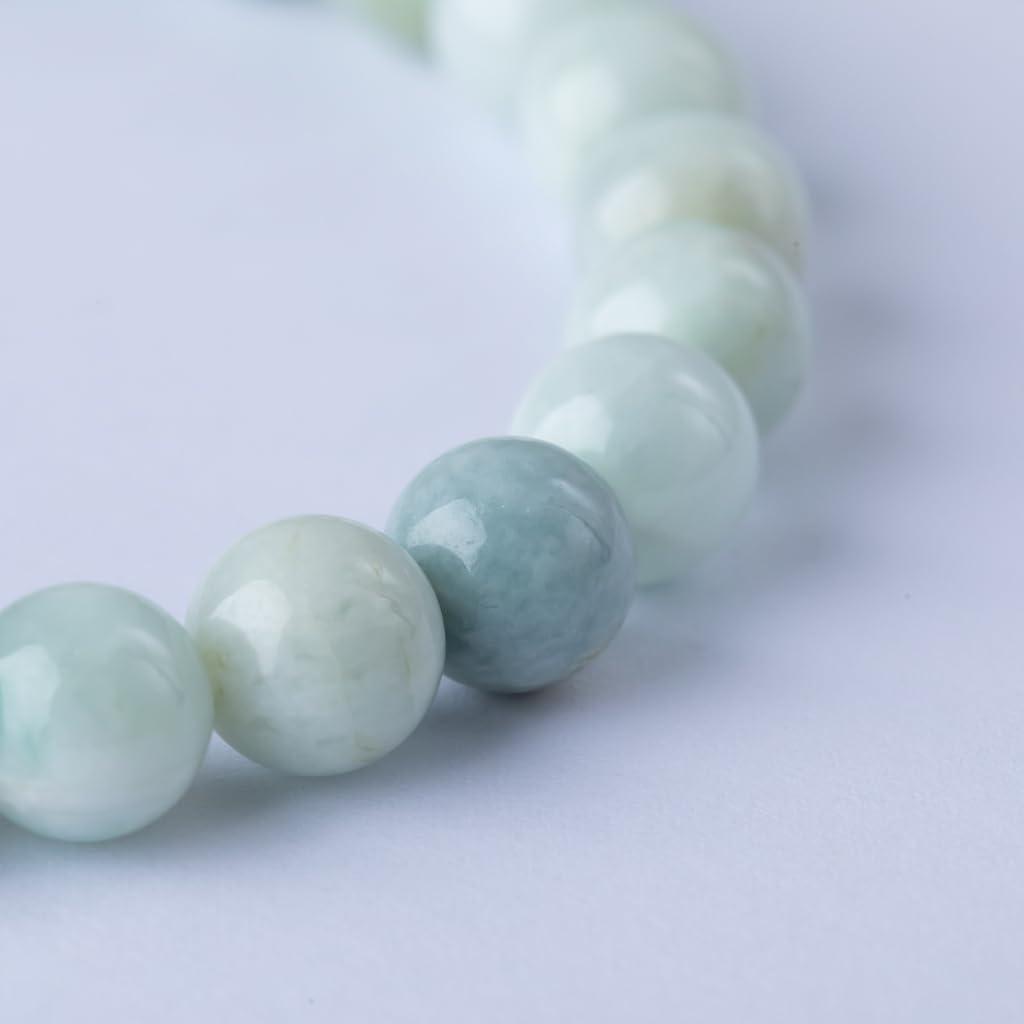 17cm Itoigawa Natural Jadeite Pale Japanese National Jomon Power Stone Jadeite Workshop Special Paulownia Wood Quality Guarantee ABR0875 (8mm beads,