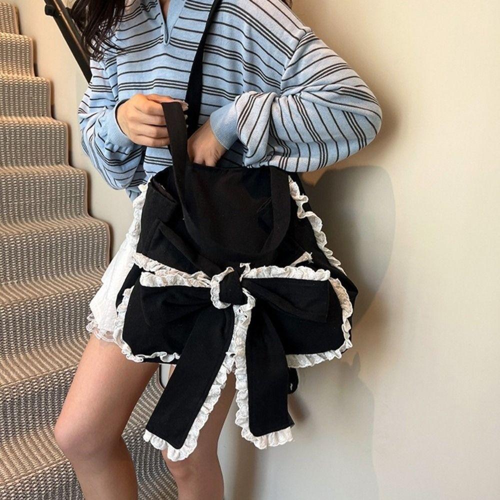 Versatile Bows Armpit Bag Stylish Women's Handbags Trendy Bow Tote Bag  Underarm Bag