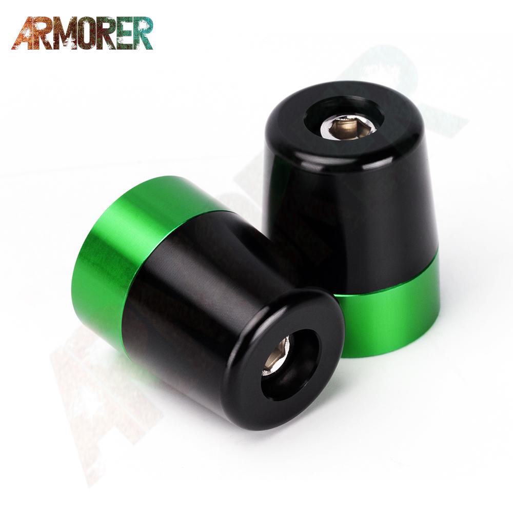 For Kawasaki Ninja 250 300 400 650 1000 1000SX  Ninja 650 Motorcycle CNC Handlebar Grips Handles Bar End Plug Cap