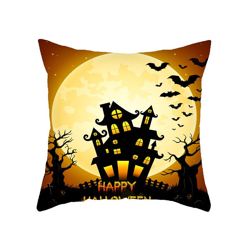 

Новый Домашний Стиль Замок Забавная Наволочка Хэллоуин Украшение Гостиная Стул Подушка Принт Подушка 45*45cm