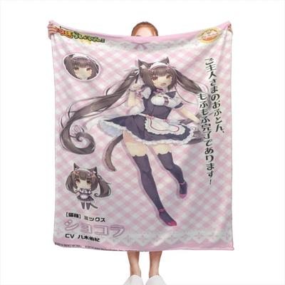 Anime Nekoparas Kawaii Cute Comfortable Flanne Blanket Soft Comforter Sets Throw for Couch Warm Flannel Blankets Bedroom Décor#