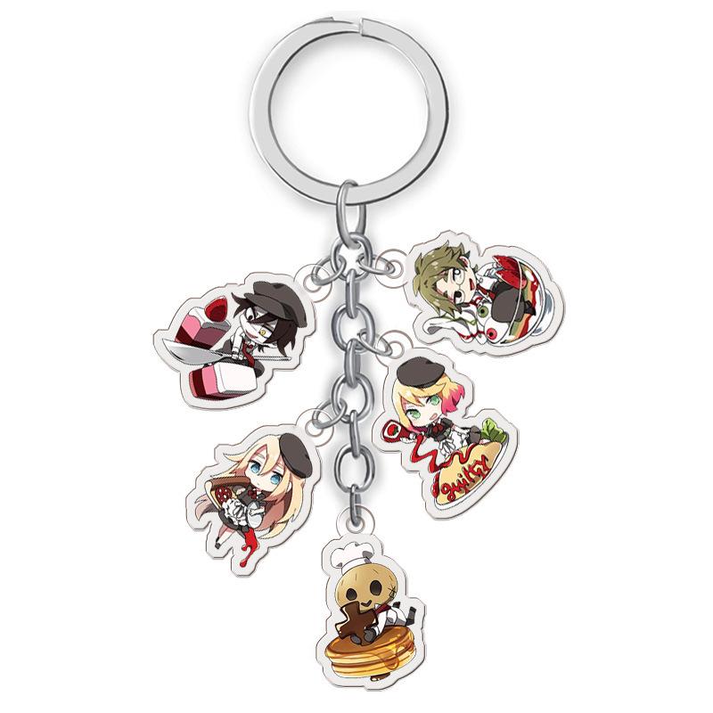 Overlord Anime Game Cute Acrylic Keychain Set (5 Transparent Ornaments)
