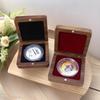 Solid Wood Storage Box for Commemorative Coins Badges Medals Ancient Coins Silver Dollars Collection Gift Packaging Case