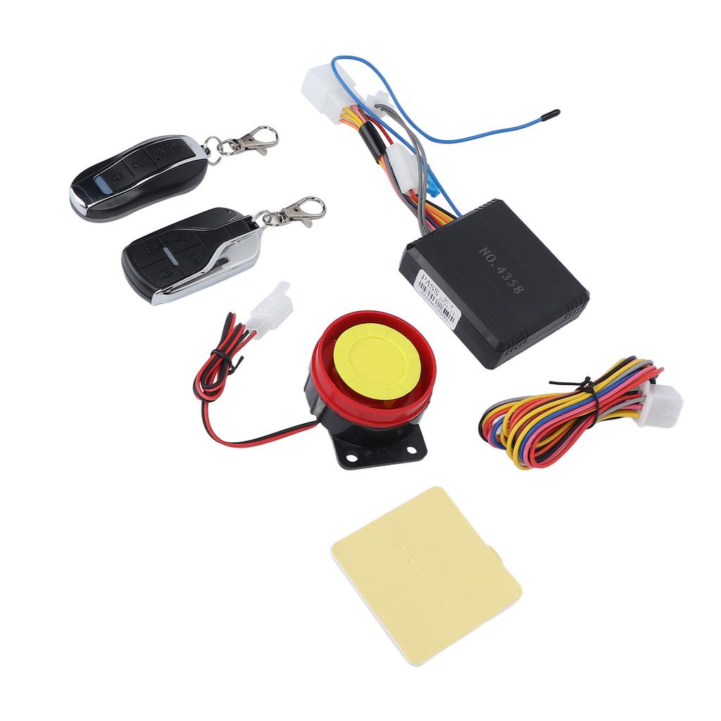 Motorcycle Anti Theft Alarm System Kit One Way Remote Control Waterproof Universal 12V