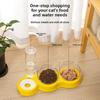 Cat Bowl, Double-bowl Moisture-proof Mouth, Multi-functional Pet Bowl, Automatic Feeding and Drinking Water Dispenser, Dog Bowl