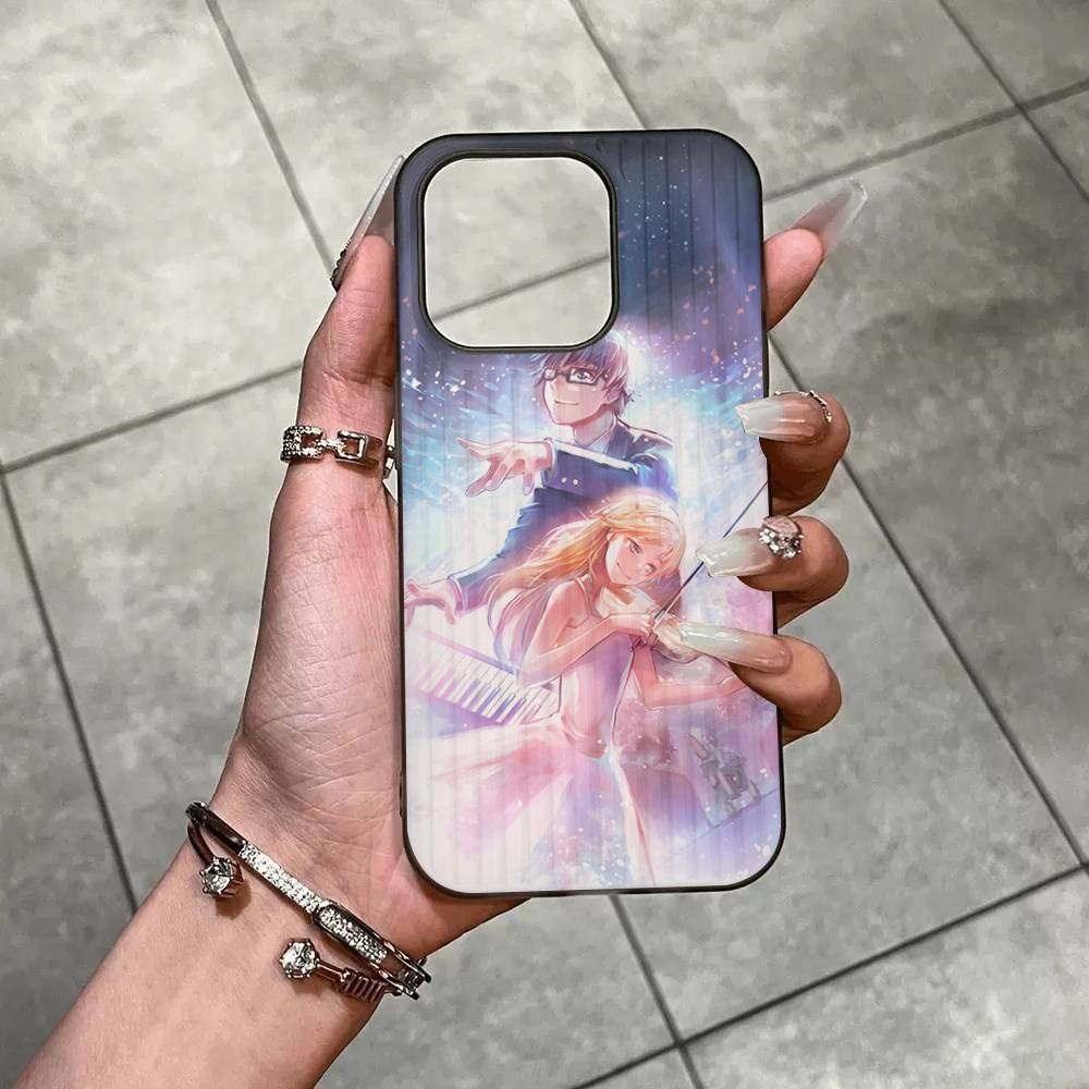 Your Lie In April Phone Case For IPhone 17 16 15 14 Plus 13 12 11 Pro Max Pro Wave Corrugated Cover