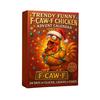 F-Caw-F Kuřecí adventní kalendáře 2025 24 dní Kuřecí ozdoby Vánoční odpočítávací kalendář Novinka Kuřátko Zvířecí figurky Sada