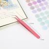1pcs Portable Precision Stainless Steel Tweezers in Vibrant Colors for DIY Handcraft Home Art Sticker Tape Use A6827