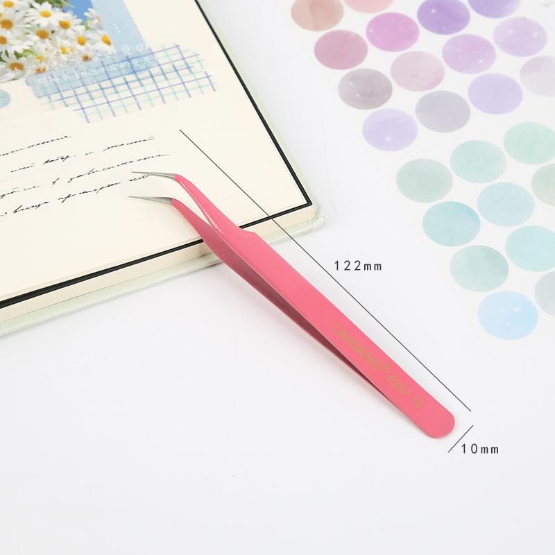 1pcs Portable Precision Stainless Steel Tweezers in Vibrant Colors for DIY Handcraft Home Art Sticker Tape Use A6827