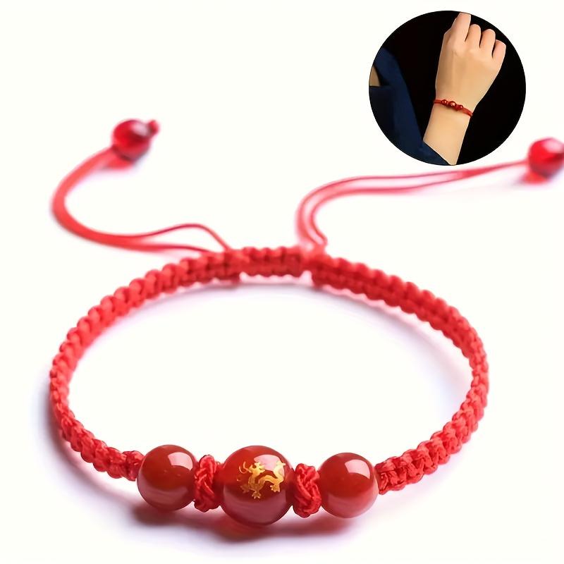 Horse Year Zodiac Bracelet Lucky Red String Bracelet Horse Charm Chinese Festive Gift for Women Men Jewelry Accessory